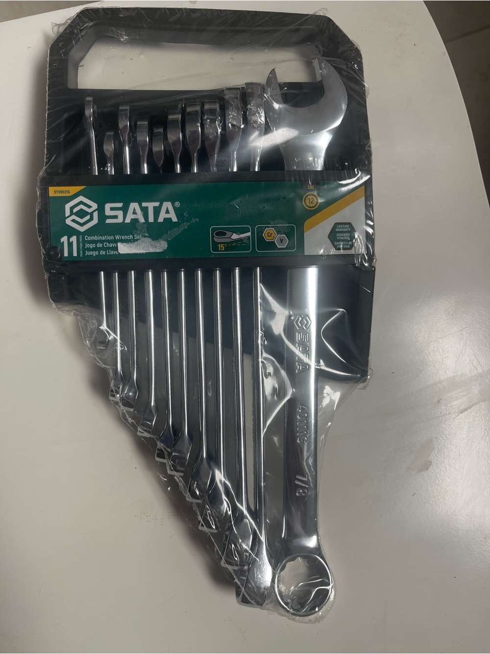 11-Piece Combination Wrench Set - Silver